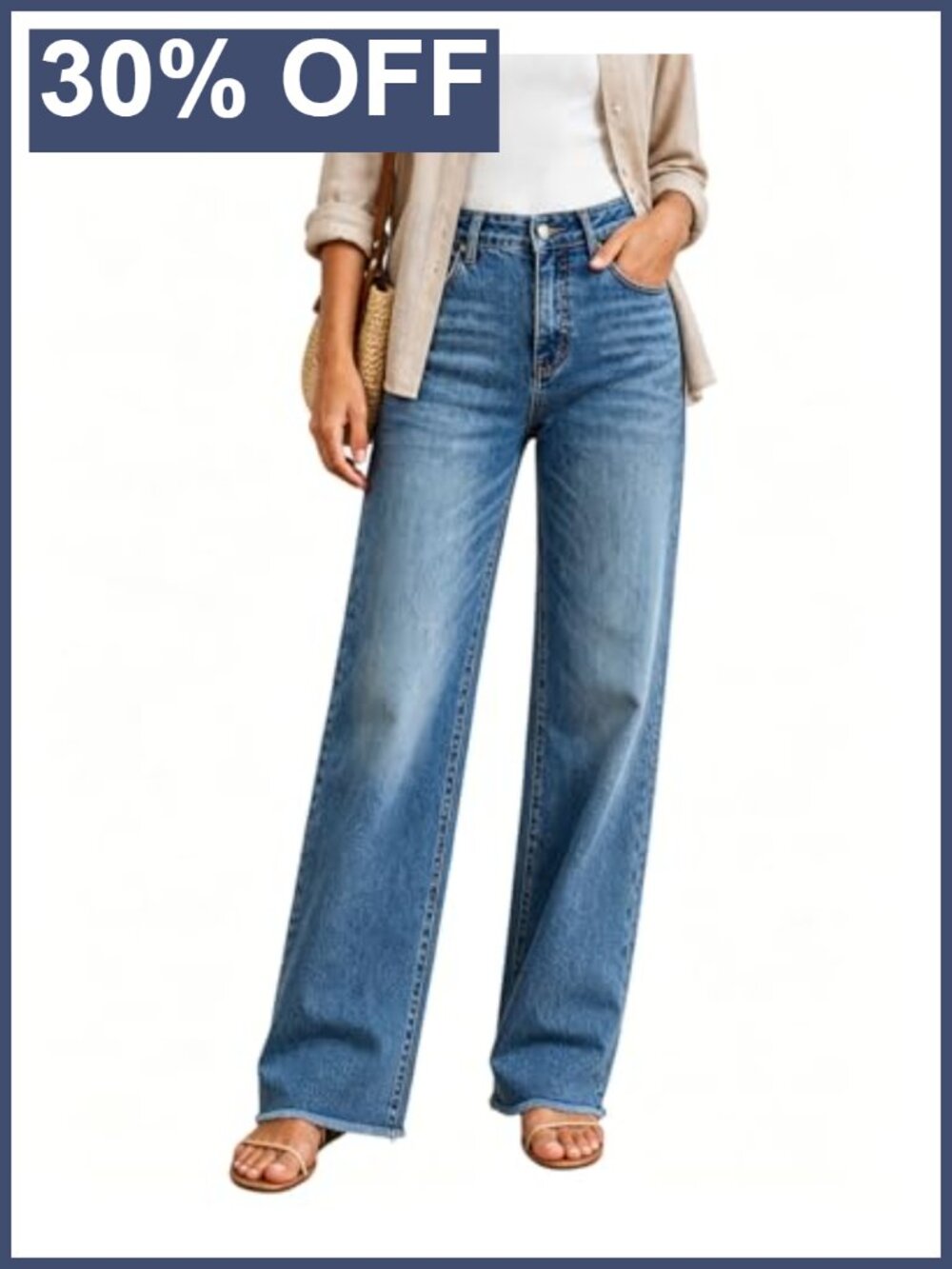 High Waisted Stretchy Straight Leg Jeans Tummy Control Pants